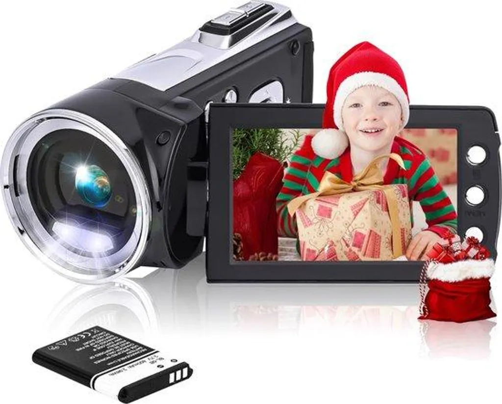 Caméscope Full HD 1080p avec écran LCD rotatif et zoom numérique 16X