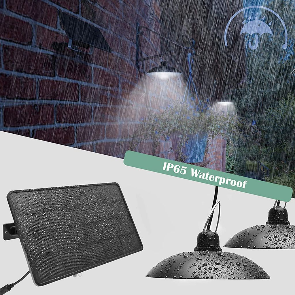 Solarlampe Außen Solar Hängelampe Warmweiß IP65 Produktbild 6