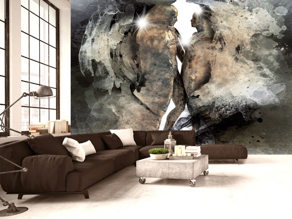 Vlies Fototapete 400x280 cm Tapeten Wandtapete XXL Abstrakt Figuren Aquarel h-C-0010-a-c
