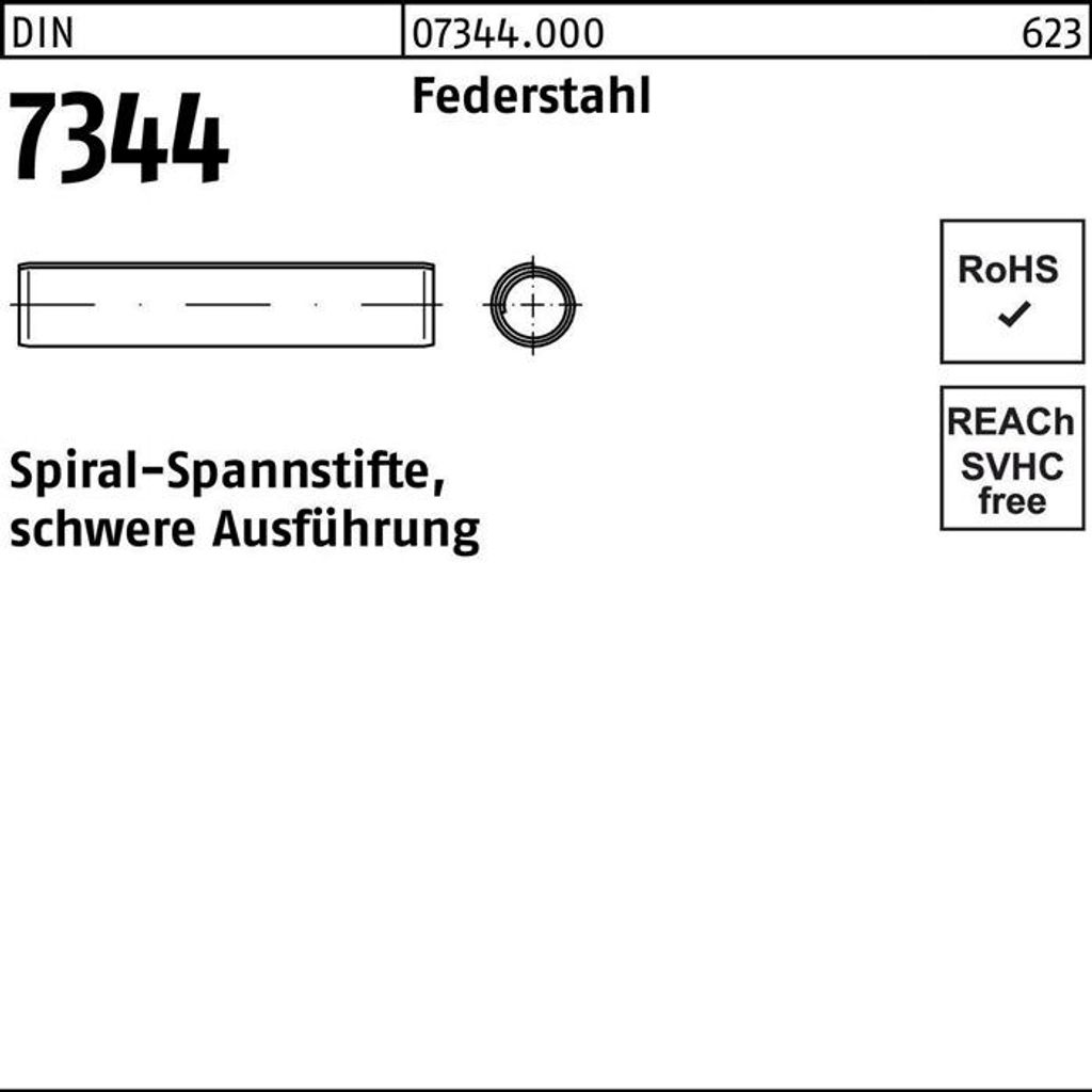 Reyher Spiral-Spannstifte DIN 7344 Federstahl 4 x 12 (1000 Stück)