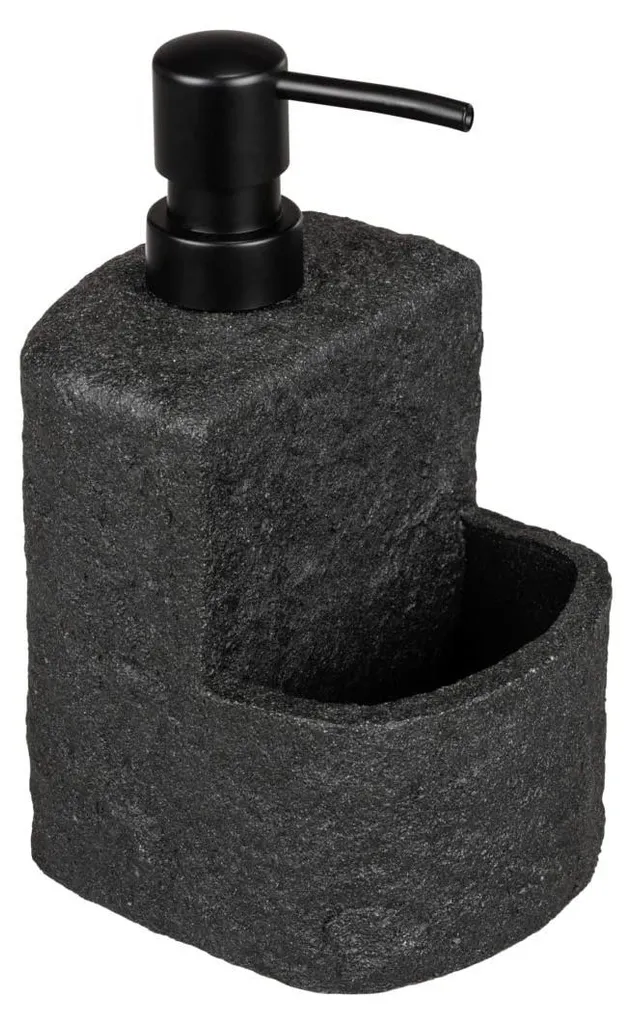 Distributeur de savon cuisine Festival Stone Black en polyrésine 380 ml