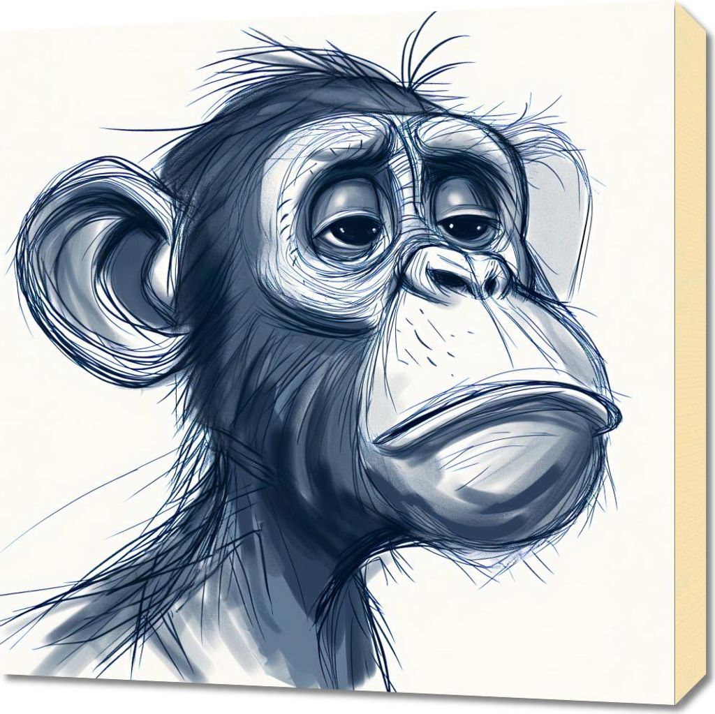 Bild 60x60cm Nachdenklichkeit