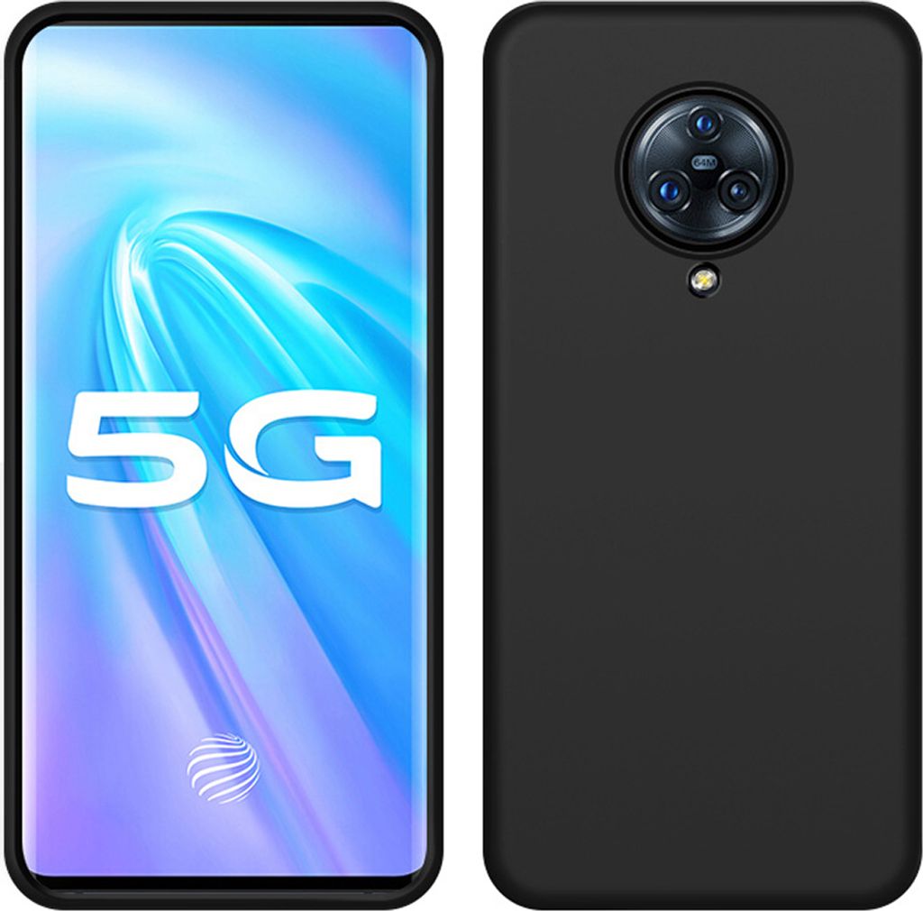 VIVO Nex 3 Hülle, LaimTop Slim Flüssig Silikon Soft Gel Gummi Stoßfest Kratzfest Schutzhülle für VIVO Nex 3 Schwarz