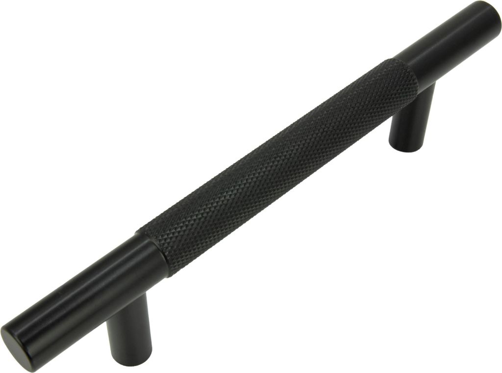 Eleganter schwarzer Möbelgriff aus Aluminium, 96 mm Produktbild 