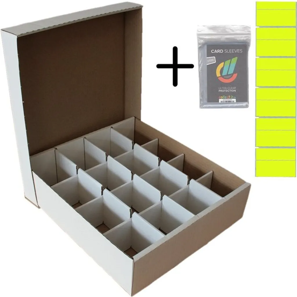 Boîte de rangement TCG géante (blanc) - 3 étuis avec 16 compartiments