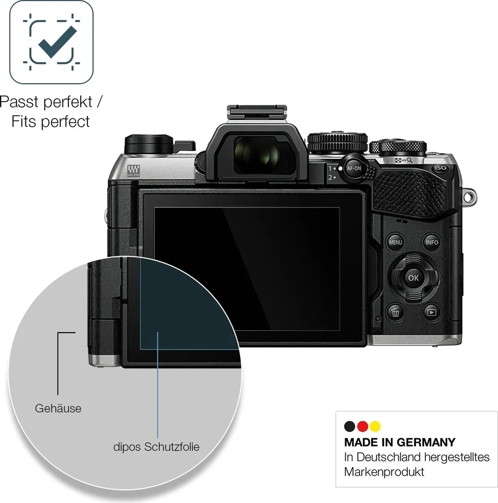 Pellicola Vetro 9H Olympus OM System OM-5 Mark II dipos 2 Pezzi - 6
