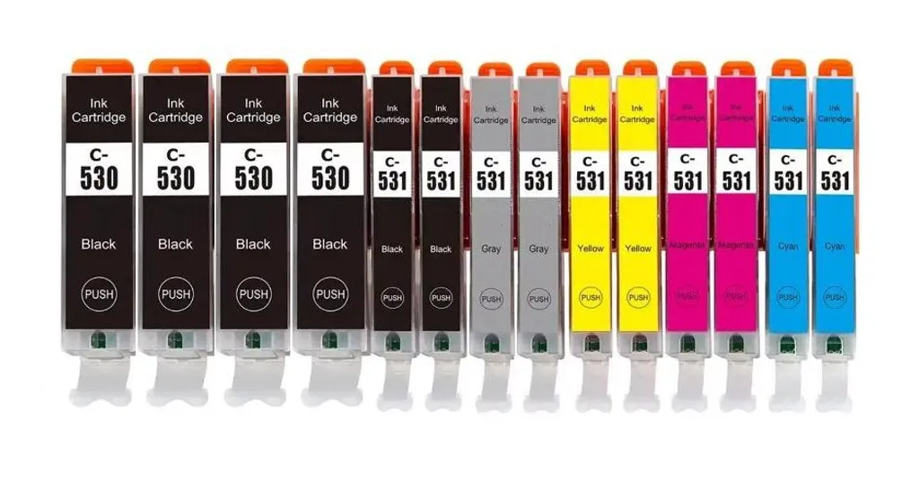 Évitez les pannes d'encre avec ce pack 14 cartouches Canon PGI-530 531