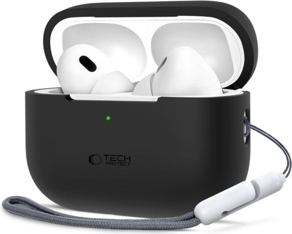 Tech-Protect Silikonhülle für Apple AirPods Pro 1 / 2 Schwarz