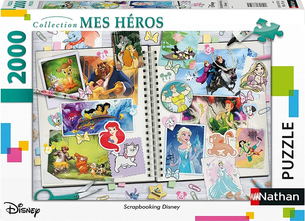Puzzle 2000 Pièces Disney Nathan Scrapbooking Idéal Déco et Détente