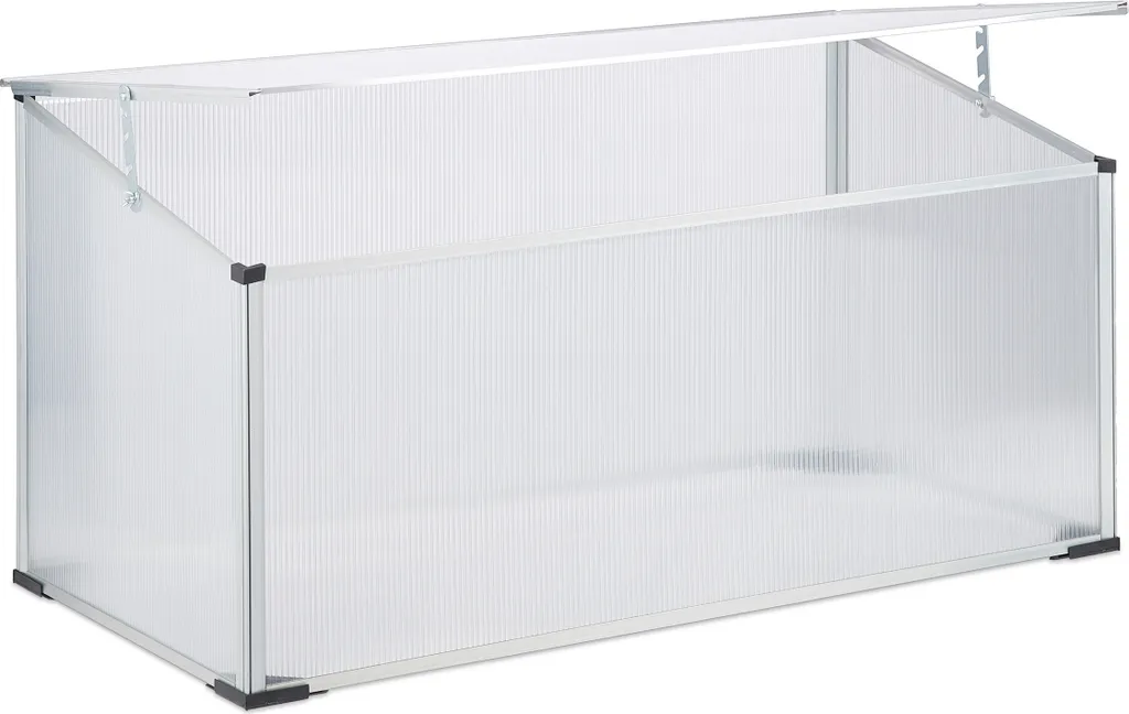 Relaxdays Frühbeet Alu - Serre de Jardin en Aluminium pour Semis et Plantes