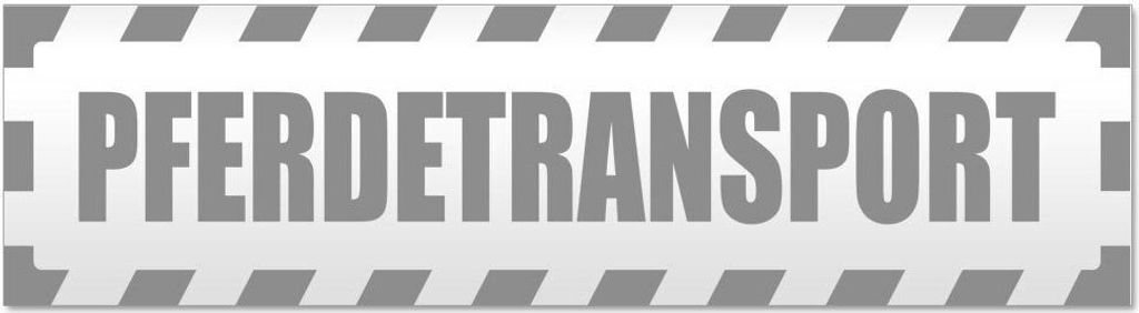 Kiwistar - Autoaufkleber - Grau - 45 x 12 cm - Pferdetransport gestreift - Hinweis Aufkleber Sticker für Auto, Kfz, Fahrrad, PKW, LKW