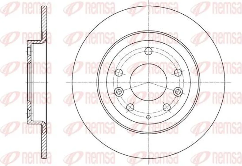 Disque de frein REMSA 61615.00 pour CX-3 OE D10E26251 - Haute Qualité