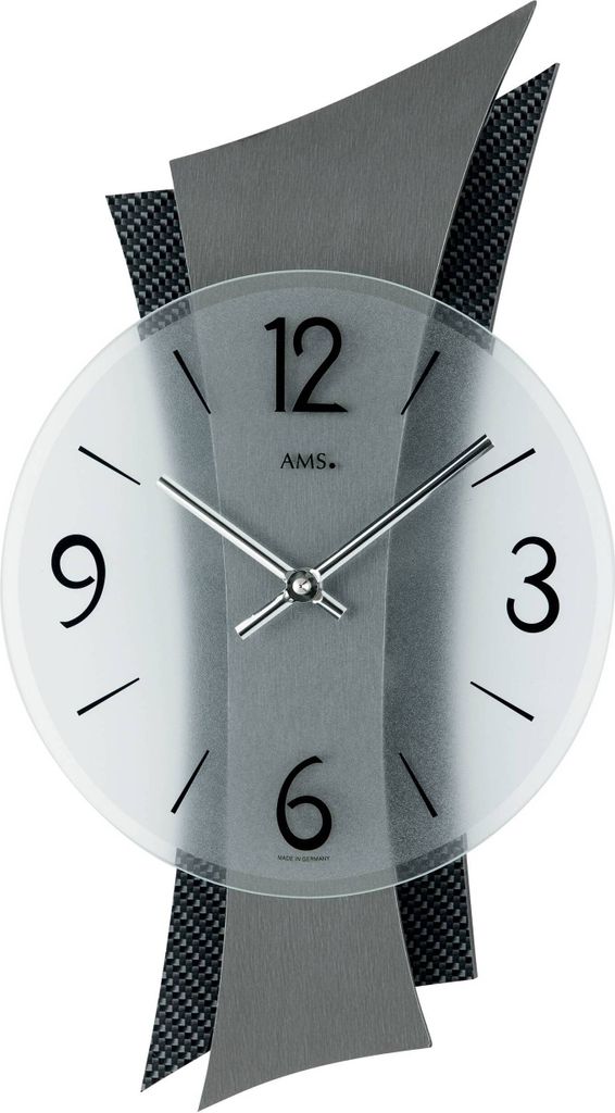 AMS Quarz-Wanduhr, Quarzwerk, 23x43x6cm, 9400 Produktbild 