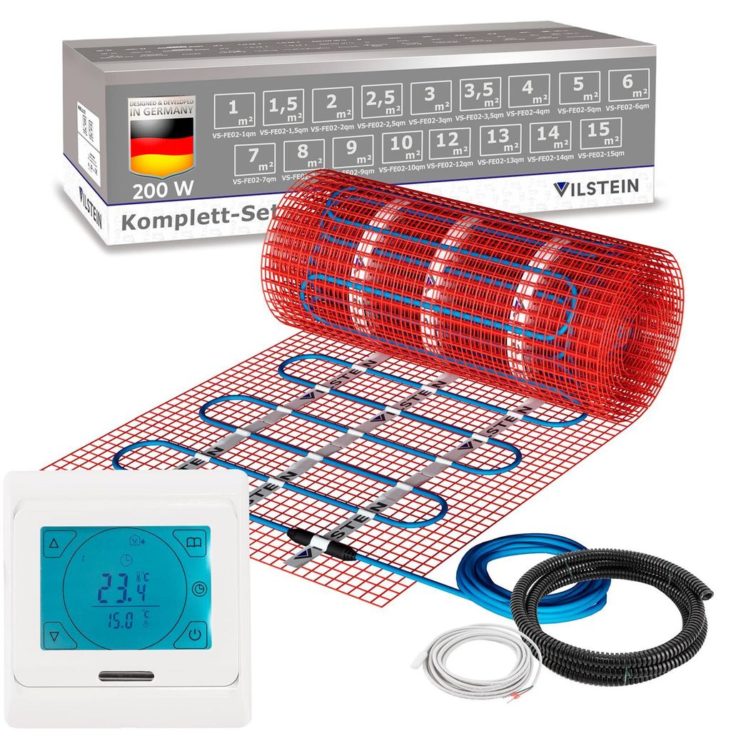 VILSTEIN© Elektrische Fußbodenheizung | 200W/m² TWIN Produktbild 