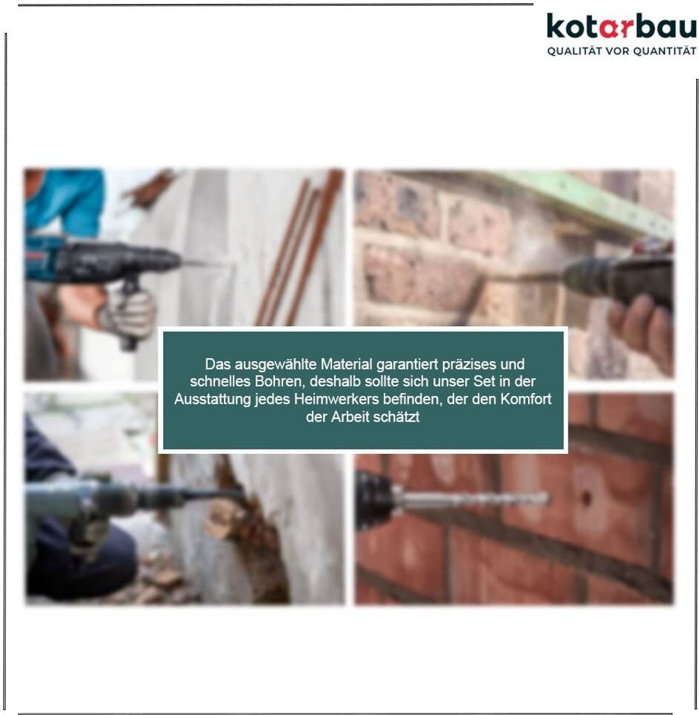 KOTARBAU® SDS-Plus Sada vrtáků do betonu 20ks SDS+ Vrták do Obrázek produktu 5