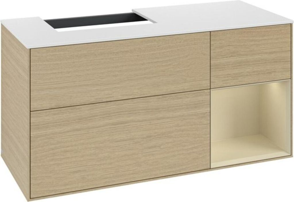 V&B Waschtischunterschrank Finion 120cm, Pl w m, Rg re si Gr m Lac, Oa ven
