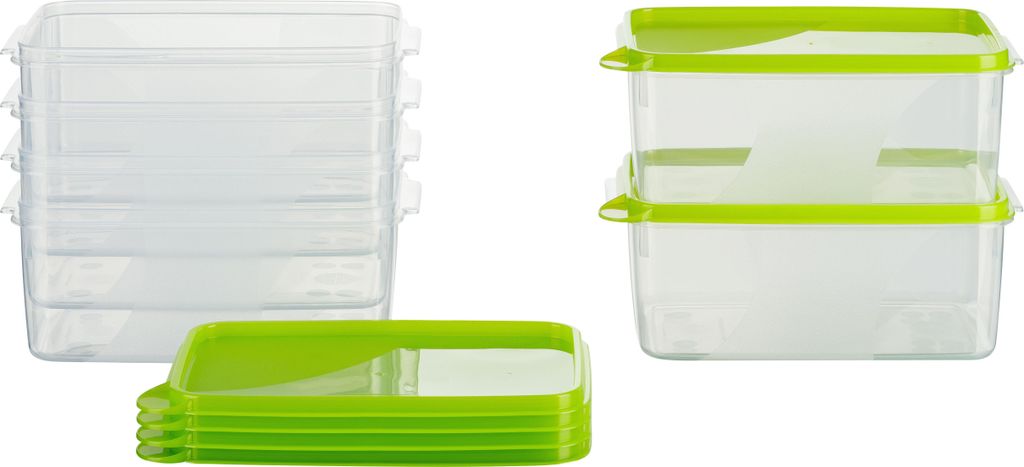 MiraHome Vorratsdosen Sets verschiedene Größen rechteckig grün – Vorratsdosen mit Deckel Luftdicht – Gefrierdosen für Mealprep – Austrian...