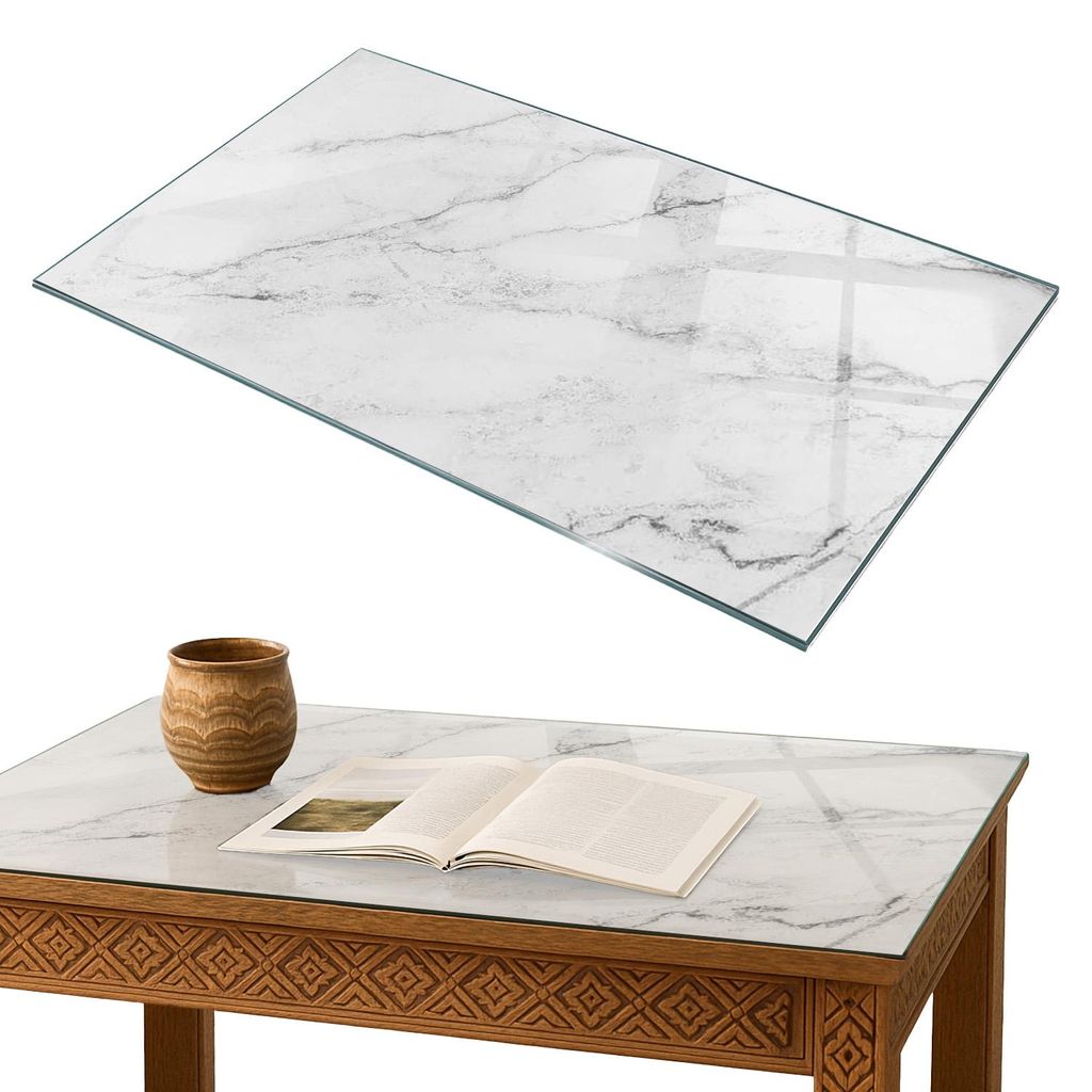 Glasplatte Tisch – Esstischplatte Glas – Tischplatte Glas – Glasarbeitsplatte Tisch – Glasplatte Esstisch – Pflegeleicht – Witterungsbe...