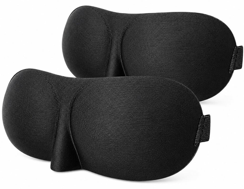 INF Maska na spaní 3D 2-balení Černá Obrázek produktu 