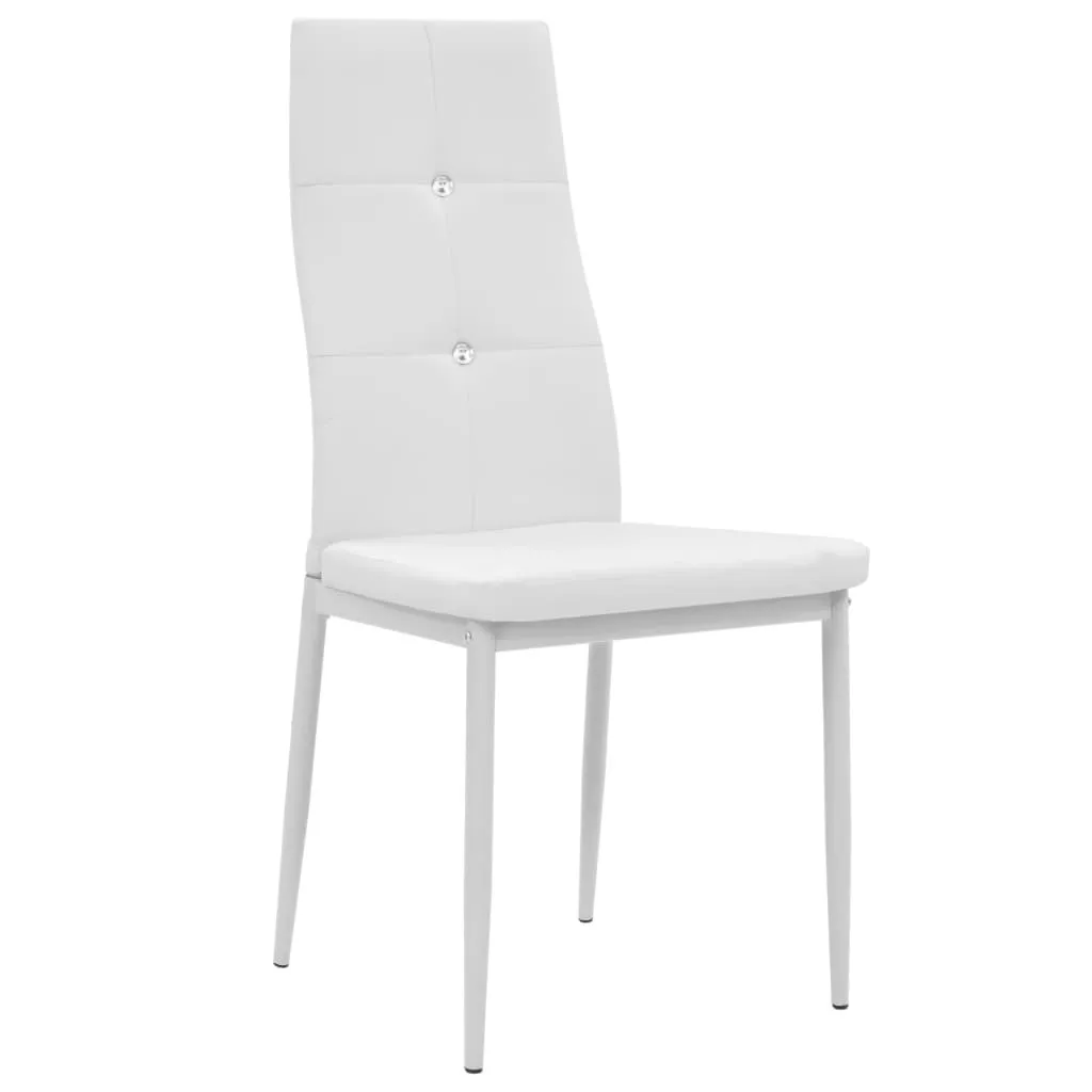 vidaXL Sedie da pranzo 2 pz. Similcuoio bianca