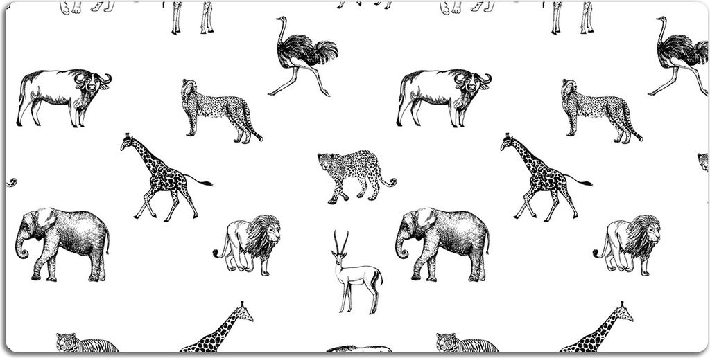 Schreibtischmatte Tischunterlage 100x50 cm Mauspad - Safari
