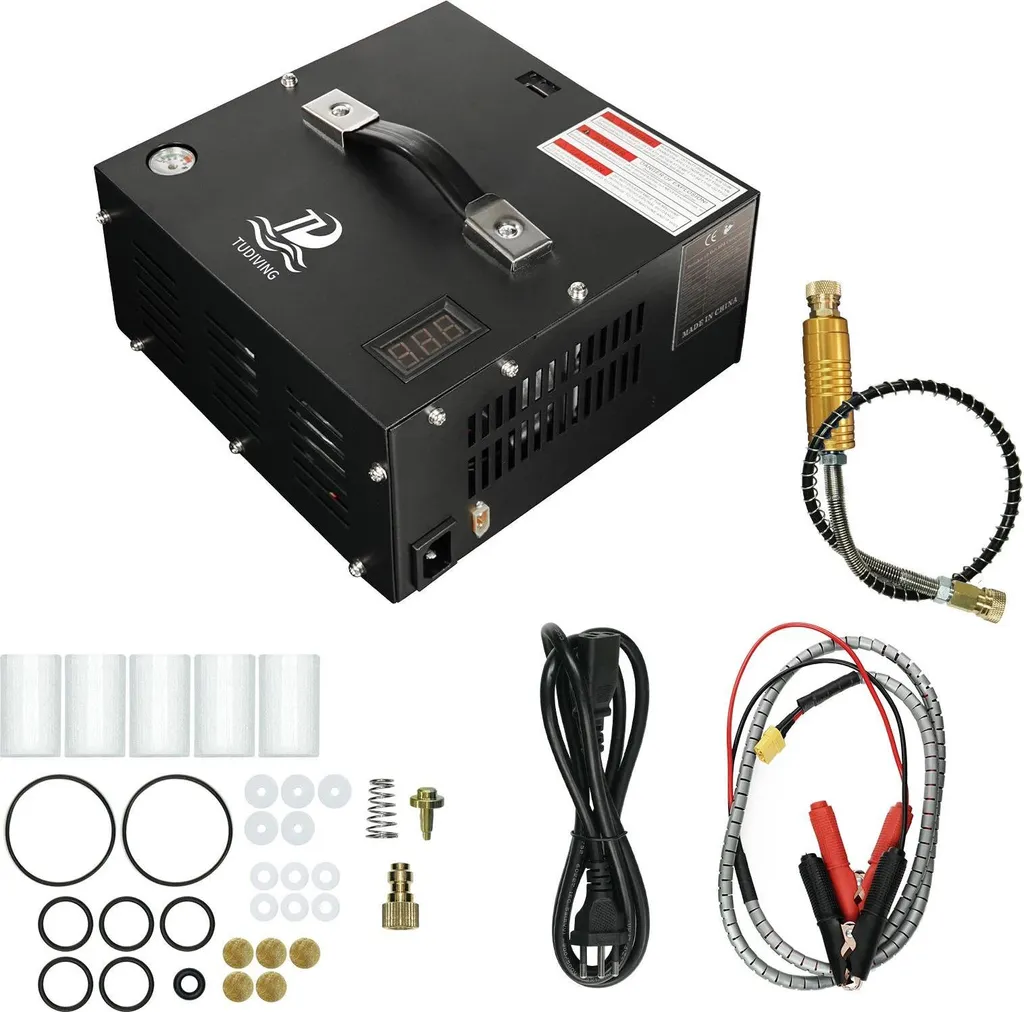 Compresseur PCP 4500 PSI Portable - Double Voltage AC/DC Noir - 2