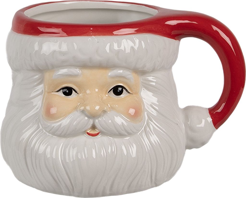 Tazza Clayre & Eef 400 ml in Vetroceramica bianca rossa Immagine del prodotto 