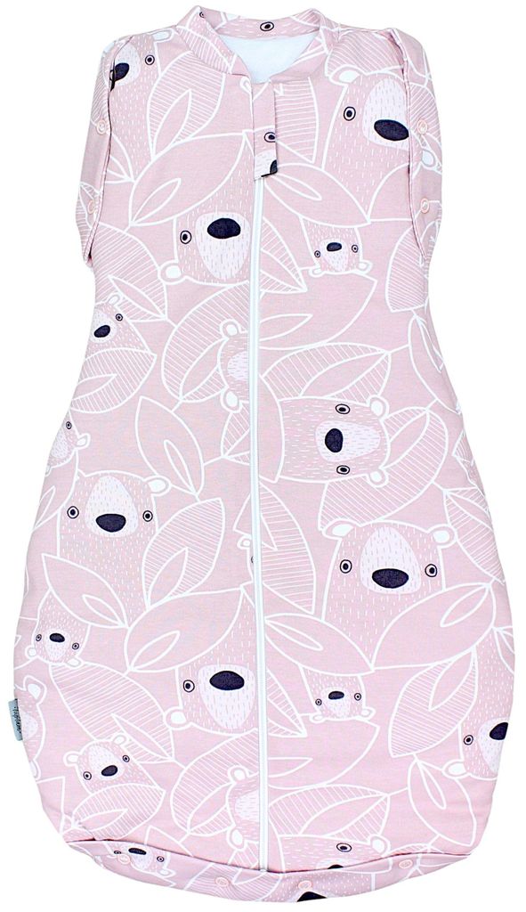 TupTam Baby Pucksack e Materialien Swaddle Bag Wattiert Babyschlafsack 2.5 TOG unisex, Farbe: Wattiert 2.5 TOG / Bärchen Rosa, Größe: 3-6 Monate