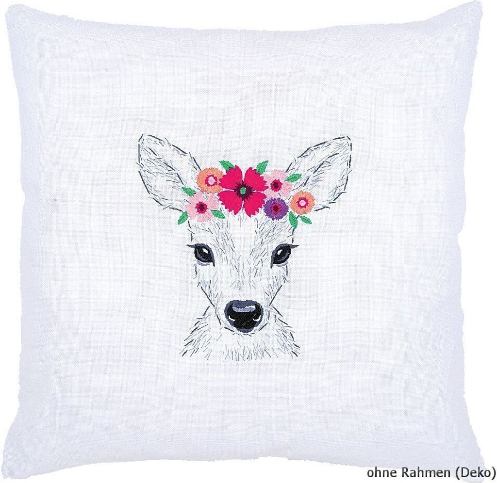 Vervaco Stickkissen Reh