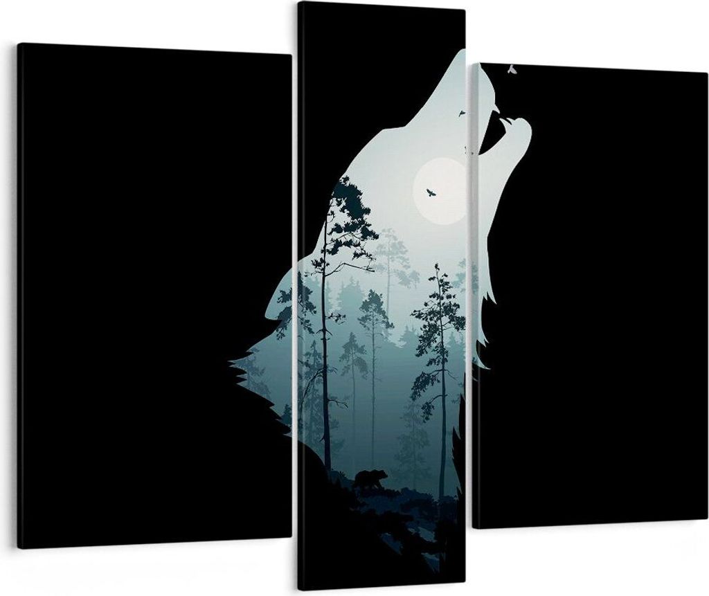 Bild auf Leinwand - Leinwandbild - Berge Höhle Park - 95x80cm - Wand Bild - Wanddeko - Wandbilder - Leinwanddruck - Bilder - Kunstdruck - Wanddeko...
