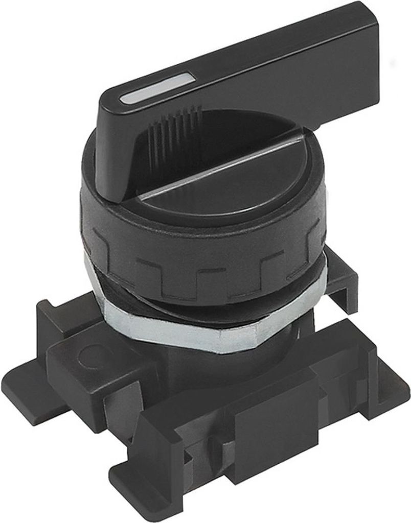 Riegler Langer Drehhebel, schwarz, 2 Stellungen, monostabil