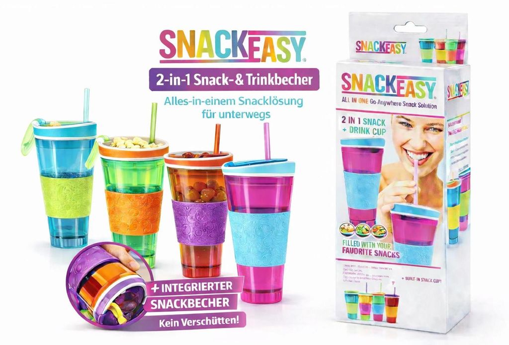 RHP 2 IN 1 BECHER TO GO + SNACK GETRÄNK REISE BECHER Image du produit 