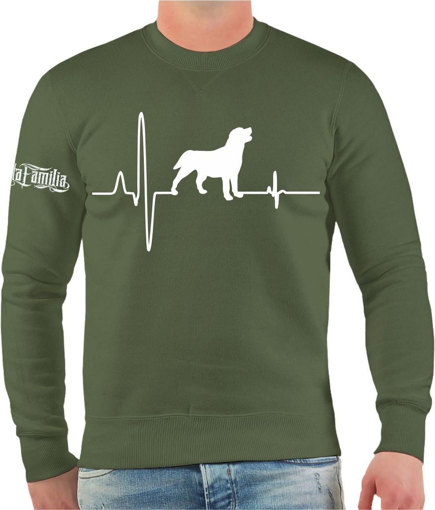 Herren Sweatshirt Labrador Herzschlag
