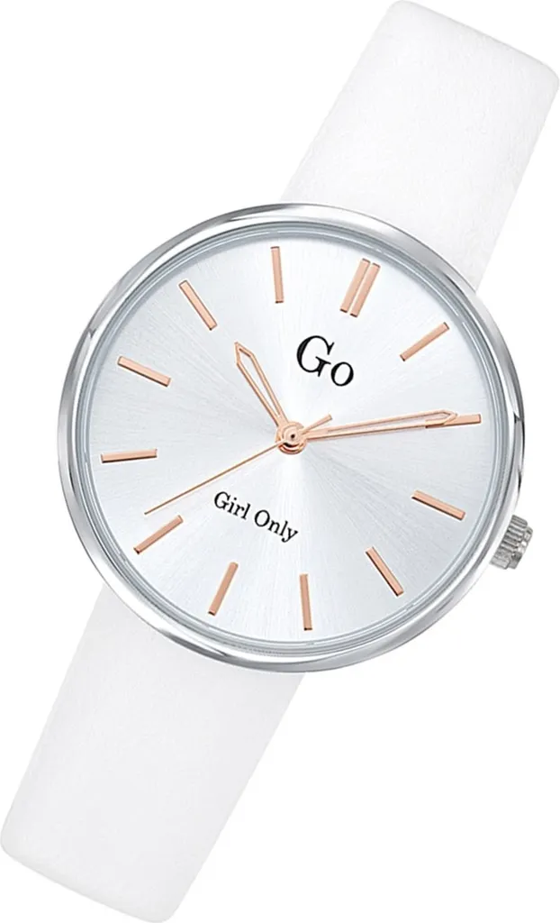 Montre pour femme GO Girl Only blanc en cuir, idéale pour un cadeau chic