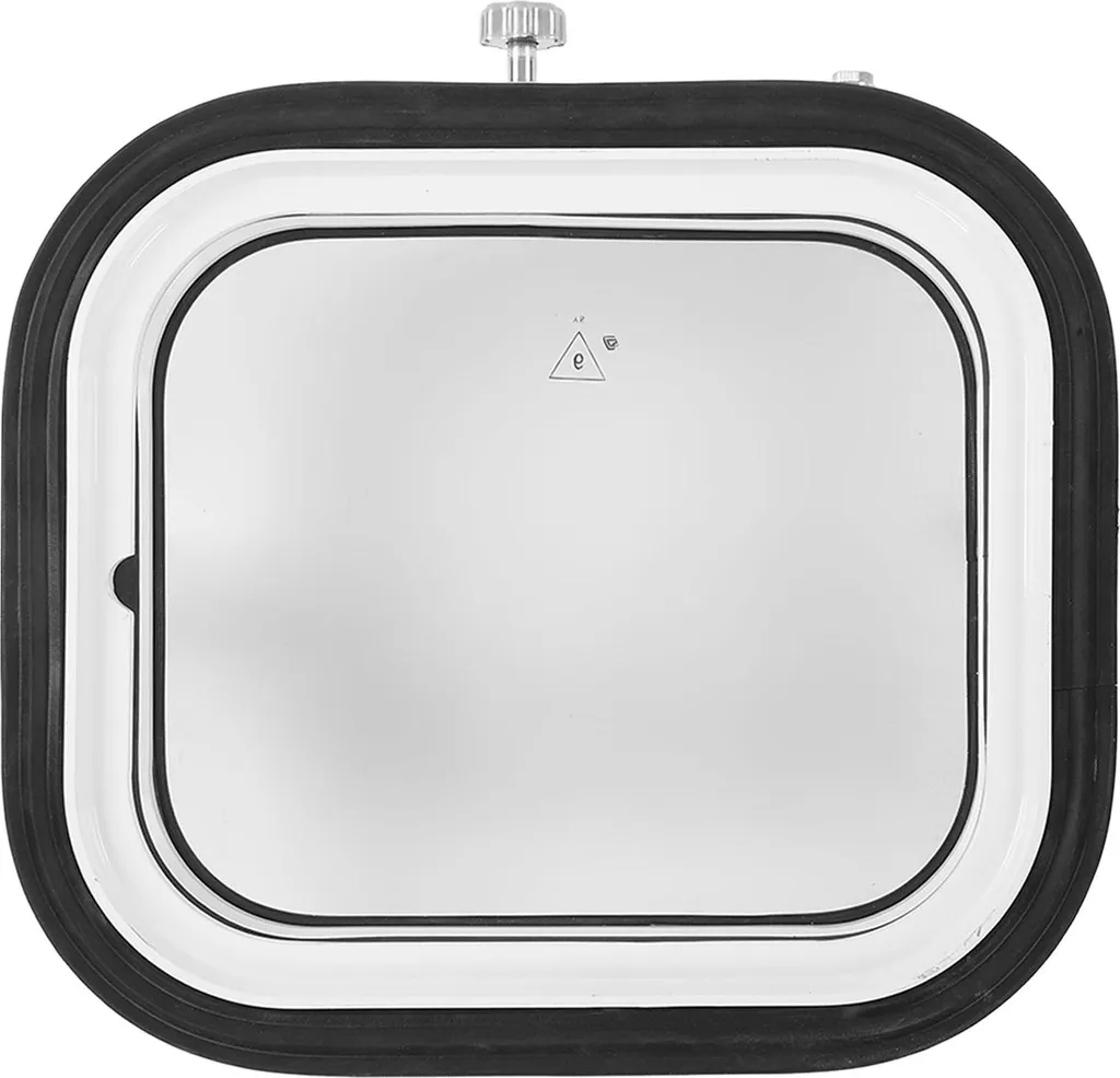 Hublot ouvrant 180° en verre trempé 350x300mm avec étanchéité renforcée