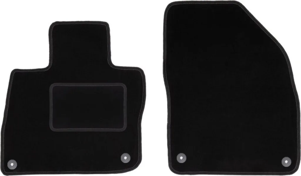 Wielganizator tappetini auto velours anteriori adatto per Honda Civic VIII (UFO) (2006-2012, hatchback) neri, set 2 pz, con fissaggi