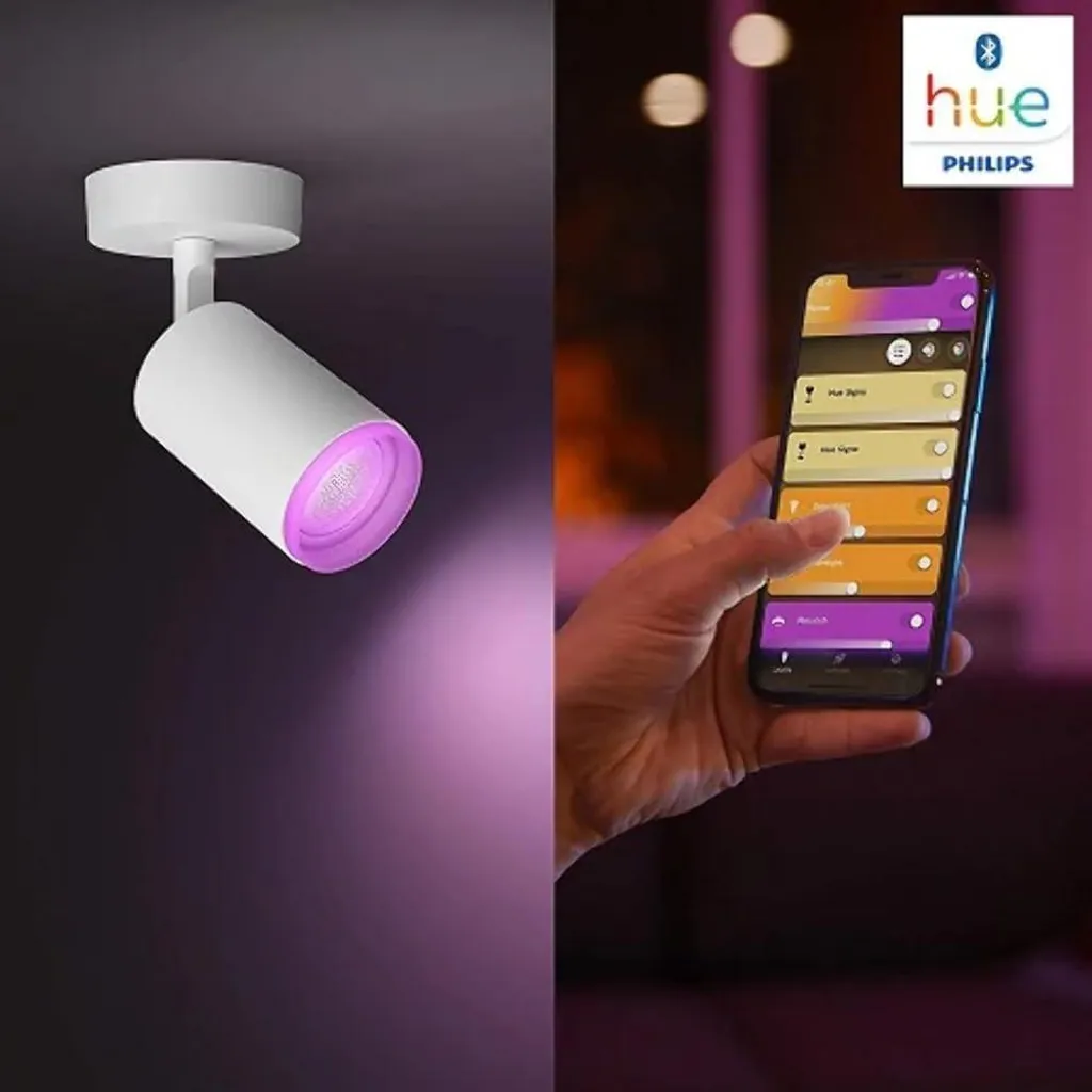 Philips Hue Fugato Spot Connecté White & Color Ambiance Blanc 1x4.2W - 5