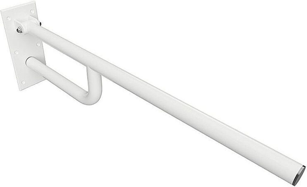 BELP Stützklappgriff Eisen Weiß 100x250x760 mm, 120 kg Traglast für Bad & WC >> zum Bohren