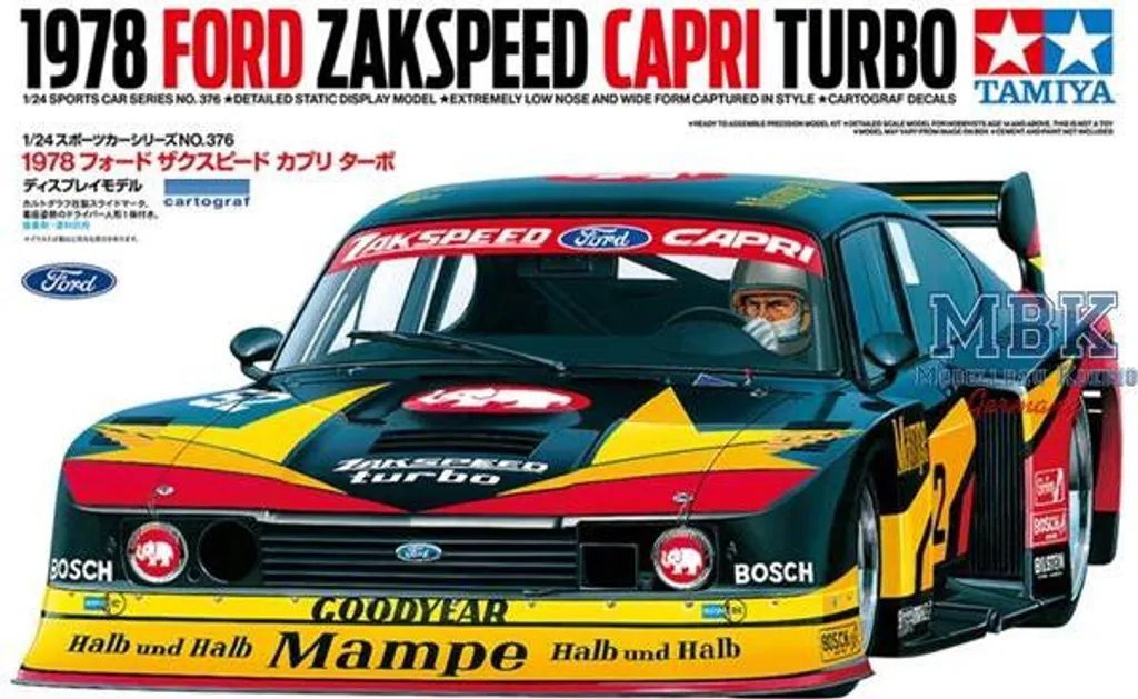 Tamiya 24376 Ford Zakspeed Capri Turbo Mampe 1:24 Maquette de Course
