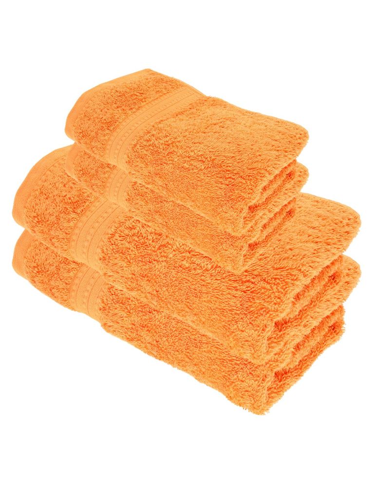 Julie Julsen BIO Duschtuch-Set 4 tlg. 2 Dusch- 2 Handtücher Orange