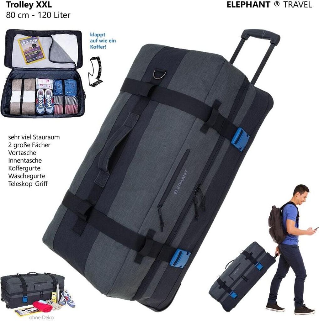 Trolley Koffer Reisetasche Elephant Travel XXL Trolly 120