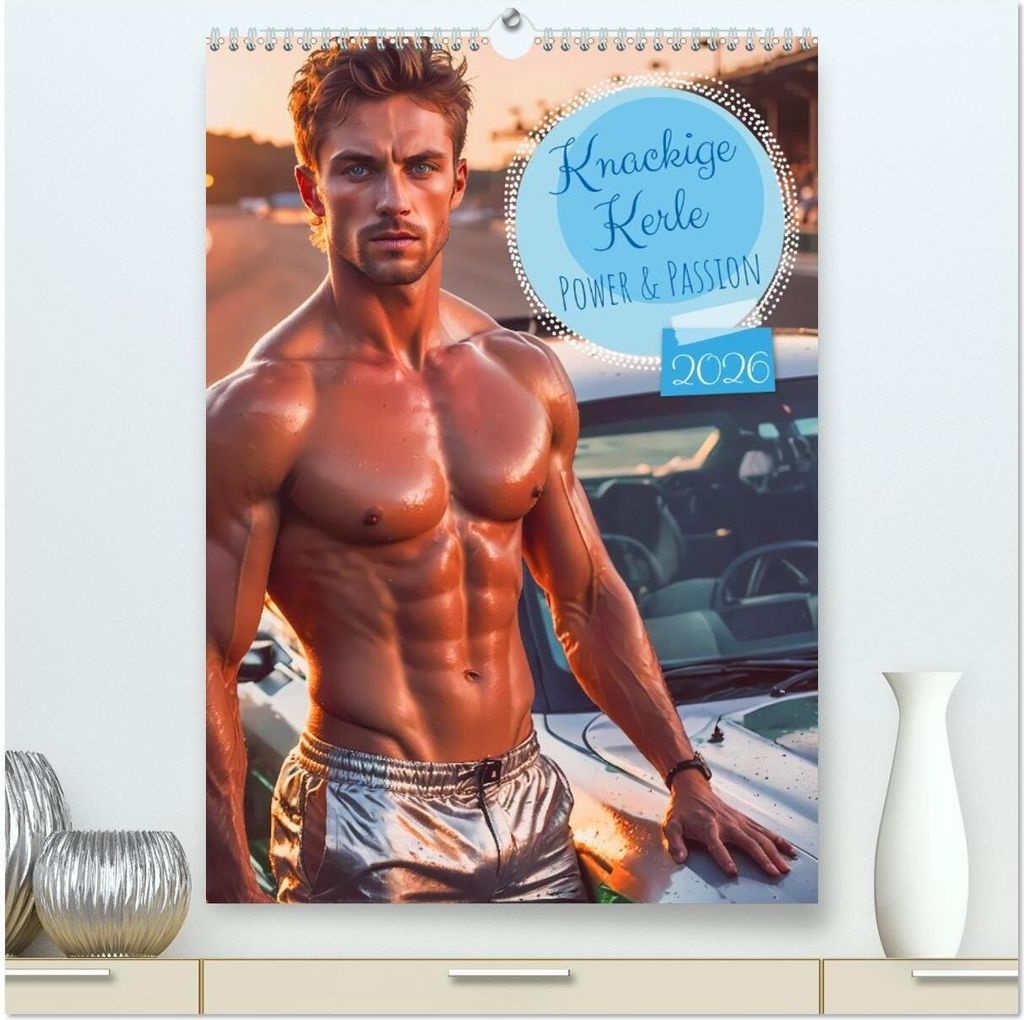 Knackige Kerle - Power & Passion (hochwertiger Premium Wandkalender 2026 DIN A2 hoch), Kunstdruck in Hochglanz