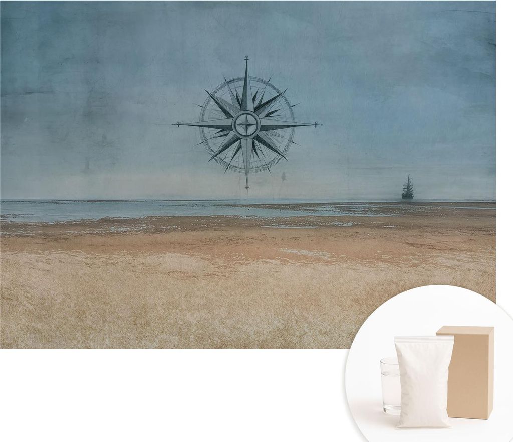 Fototapete - Wandbilder für Wohnzimmer - 208x146 cm - Dekorative Wandfolie - Modernes Design für Wanddekoration - Tapeten für Innenräume - Naut...