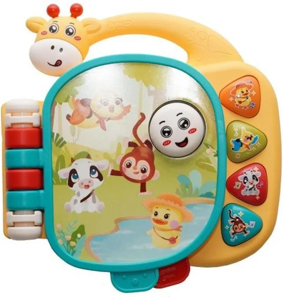 Livre Musical Girafe 12m+ Jouet d'Éveil Interactif pour Bébé et Enfant