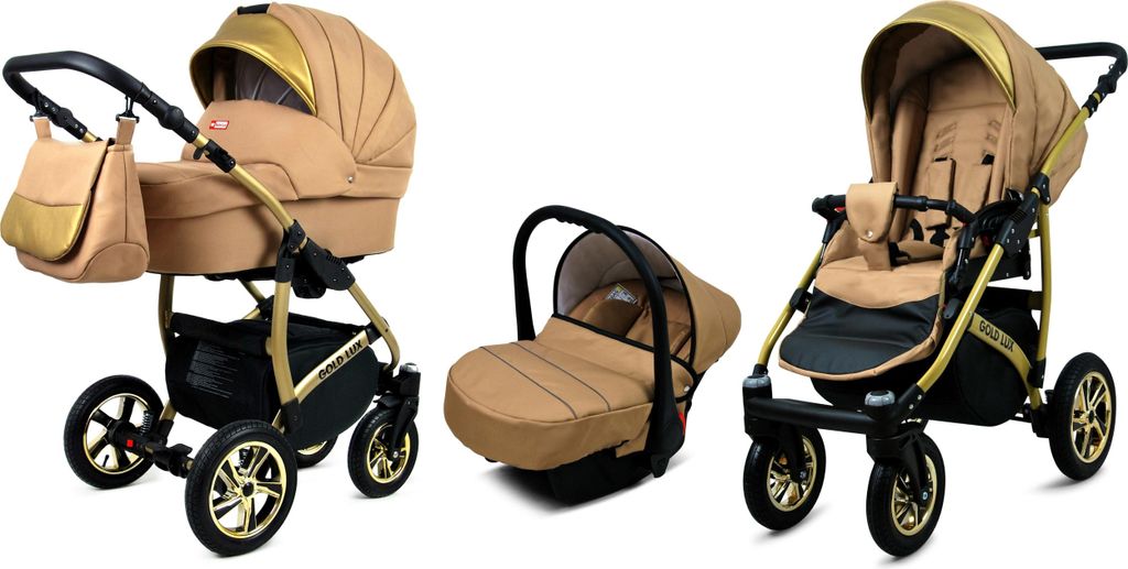 BabyLux® Gold Lux | Detský kočík 3v1 Set | Kočík Combi | Obrázok produktu 