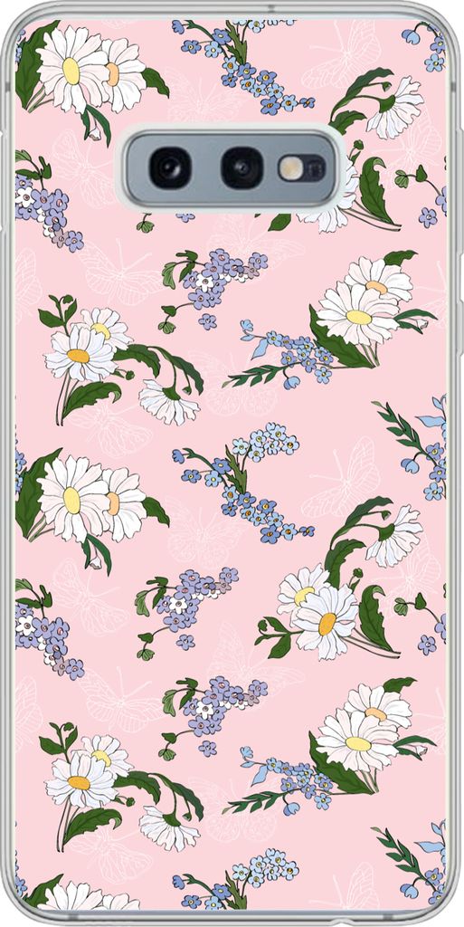MuchoWow Handyhülle Schutzhülle Hülle für Telefoonhoesje Samsung Galaxy S10e Muster - Vergissmeinnicht - Blumen - Mädchen - Kinder - Kinder ...