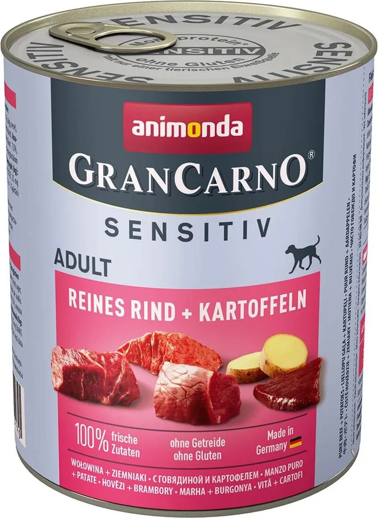 Animonda GranCarno Sensitive Manzo e Patate 6x800g | Nutrizione Cani