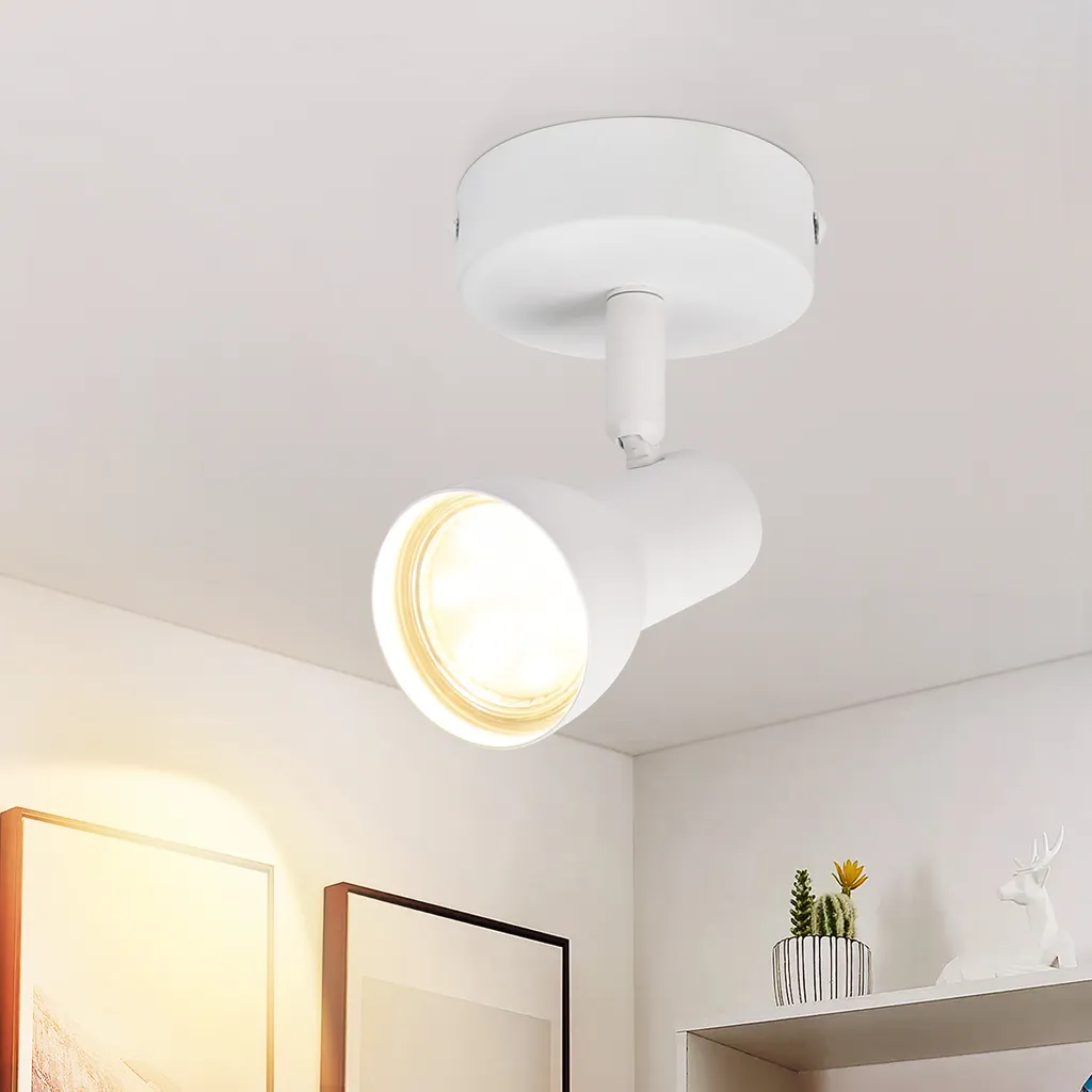 ZMH Faretto Soffitto Moderno Bianco GU10 - Lampada Corridoio Orientabile - 1