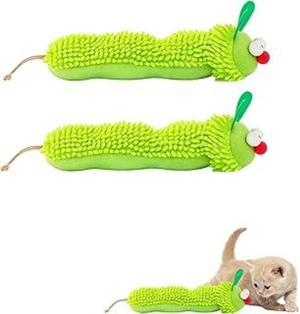 2 Giocattoli con Erba Gatta per Gatti: Peluche Resistenti per Denti