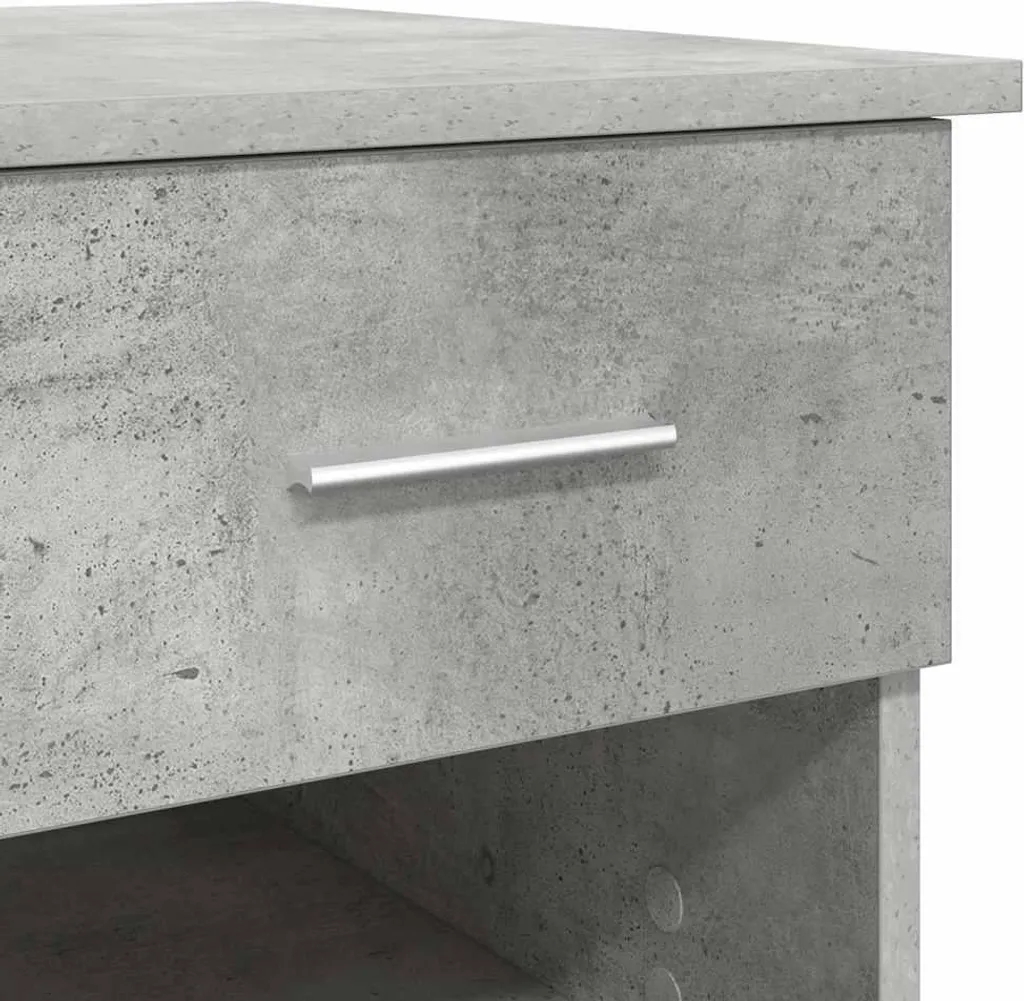 Scrivania Salvaspazio 90x49 cm Grigio Cemento vidaXL | Arredo Studio - 8